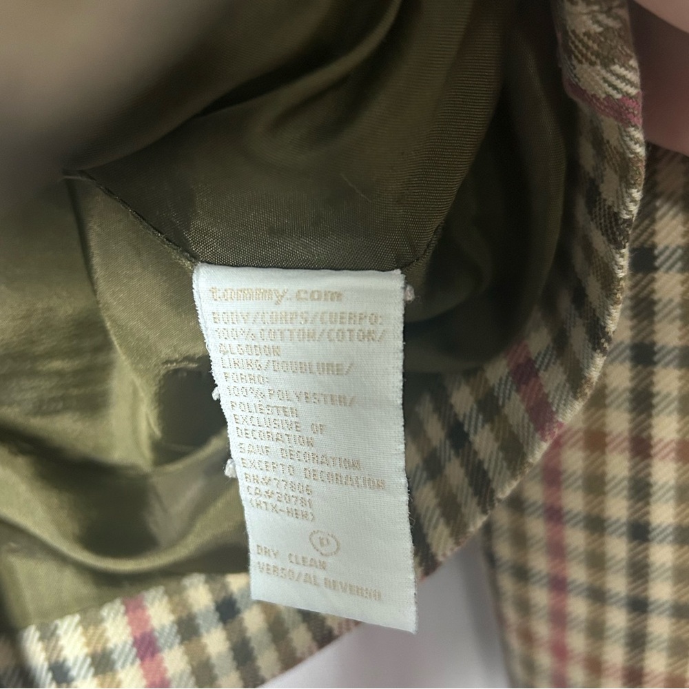 VTG Tommy Hilfiger size L plaid blazer jacket office quiet luxury academia - Picture 6 of 6